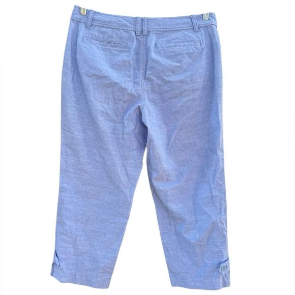 Talbots Women's Perfect Crop Pants in Blue Size Petite 12 - Picture 5 of 8